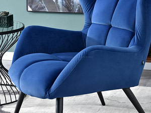 KIKORI design fotel – sötétkék velúr - Image 7