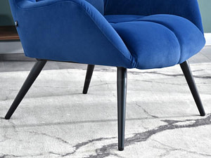 KIKORI design fotel – sötétkék velúr - Image 6