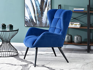 KIKORI design fotel – sötétkék velúr - Image 12