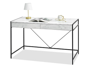 Íróasztalok és polcok UNIF íróasztal, fekete-fehér márvány