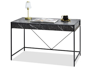 Íróasztalok és polcok UNIF íróasztal, fekete-fekete márvány