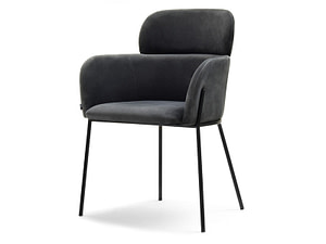 Zonder categorie BIAGIO design szék, grafit plüss