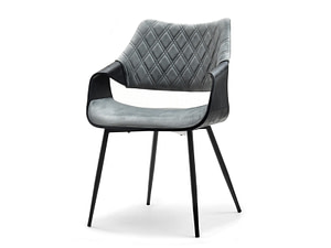 Hajlított székek RENZO design étkezőszék, szürke – fekete