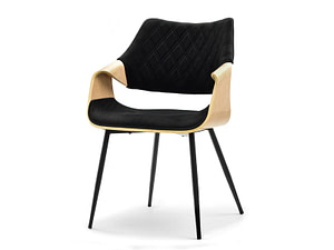 Hajlított székek RENZO design étkezőszék, fekete – tölgy