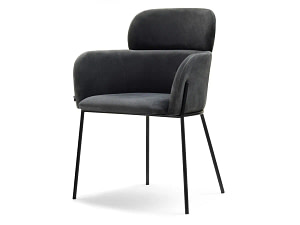 Zonder categorie BIAGIO design szék, grafit velúr