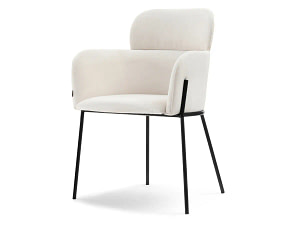 Zonder categorie BIAGIO design szék, krémszínű velúr