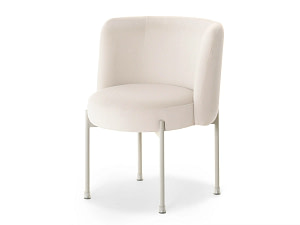 Zonder categorie CHARLOT design szék, krémszínű velúr-szürke