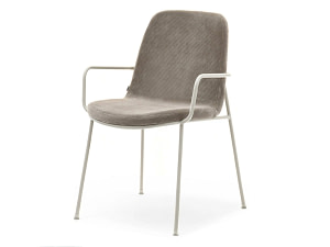 Ulrik ULRIK karfás design étkezőszék, sötét bézs kordbársony-bézs