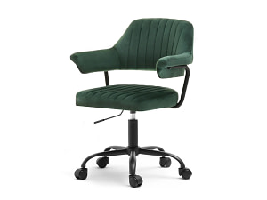 Forgószékek MERLIN retro forgószék, zöld velúr-fekete