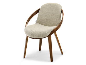 Hajlított székek LAGOS karosszék beige boucle-dió