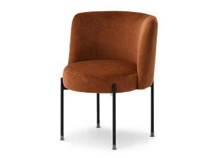 Charlot CHARLOT design szék, vörösréz velúr-fekete