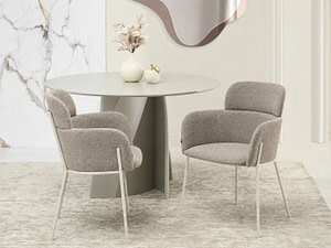 BIAGIO design karosszék, taupe kárpit, hamuszürke láb, raktárról - 2. kép