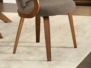 MARTIN karfás étkezőszék, brown boucle, dió - Image 6