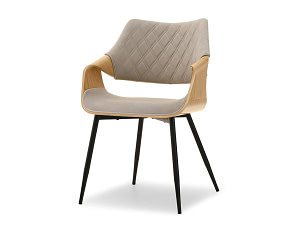 RENZO design étkezőszék, bézs velúr-tölgy