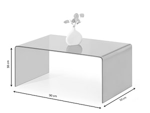 JASPIS M üveg dohányzóasztal, zöld - Image 2