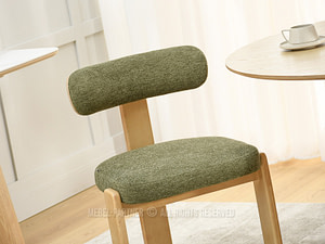 MOSSY retro design szék, zöld kárpit-tölgy - Image 5