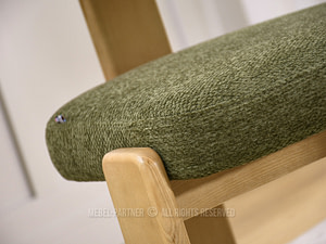 MOSSY retro design szék, zöld kárpit-tölgy - Image 6