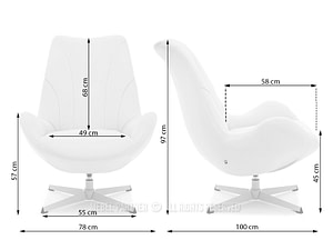 ALUNA forgófotel, fekete velúr, fekete láb - Image 13