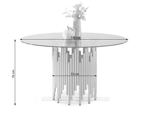 PORTOFINO üvegasztal, szálcsiszolt acél láb, kerek, Ø130 cm 25 PORTOFINO üvegasztal, szálcsiszolt acél láb, kerek, Ø130 cm - Image 12