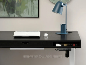 SHIFT elektromos gamer asztal, 120 cm fekete-fehér - Image 10