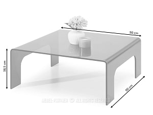 ODIN 90 szögletes barna üveg dohányzóasztal – Waterdrop hatással (90×90 cm) 16 ODIN 90 szögletes barna üveg dohányzóasztal – Waterdrop hatással (90x90 cm) - 8. kép