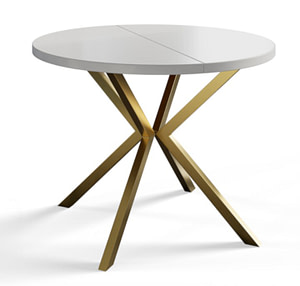 Bővíthető kör alakú asztalok Eder nyitható kör alakú asztal, arany láb