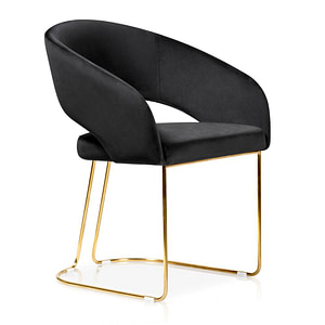 Black & Gold MAGNOLIA szék fekete/ arany láb