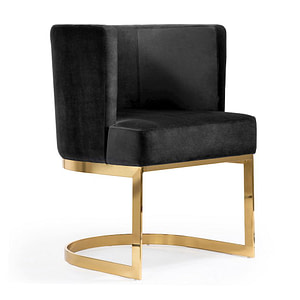 Black & Gold VEGAS fotel – fekete / arany láb