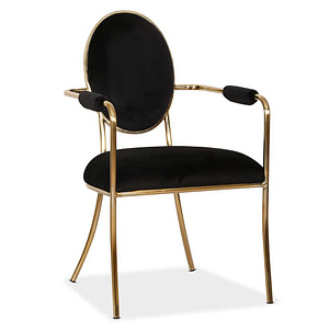 Black & Gold ANTIBA szék fekete/ arany láb