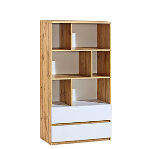 Arca Oak ARCA OAK Polcos szekrény 2F, tölgy/fehér TAR4