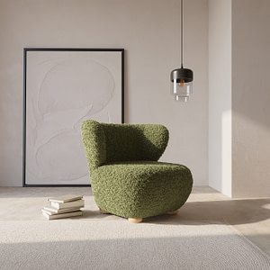 DIVA Legno skandináv fülesfotel – tömörfa lábbal - 3. kép