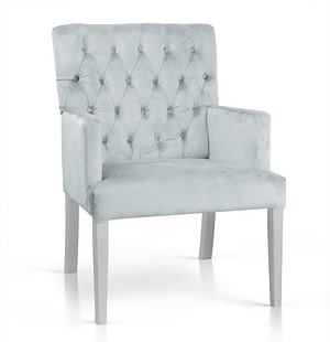 Zara ZARA fotel ezüst/ fehér láb/ BL03