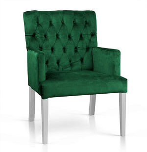 Zara ZARA fotel üvegzöld/ fehér láb/ BL78