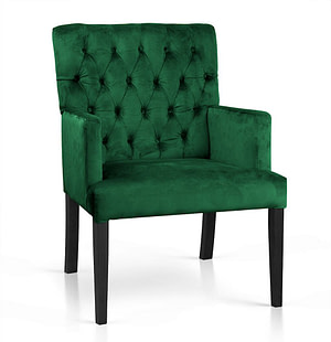 Zara ZARA fotel üvegzöld/ fekete láb/ BL78