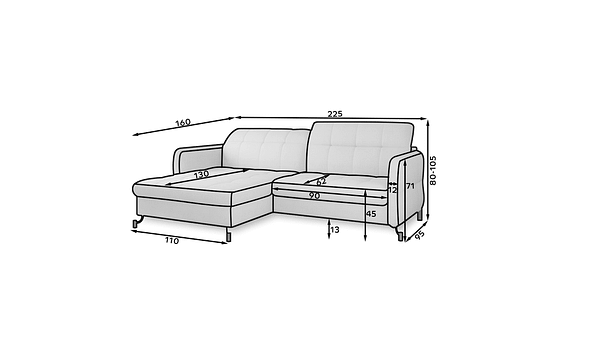 Akciós kanapék, sarkok 🚩 Alloro sarokkanapé, grainy grey 5