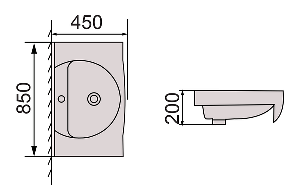 Szerelvények - Süllyesztett mosdók Retro Oval 85 süllyesztett mosdó, palásttal 3