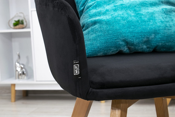Inspired chairs MOLDE szék – fekete bársony, 2 db 8
