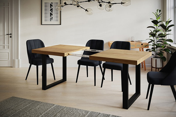 Bővíthető asztalok LOFT’U nyitható étkezőasztal, választható méretek és színek 4