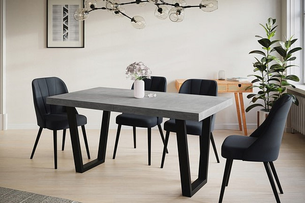 Bővíthető asztalok LOFT’V nyitható trapéz-lábas étkezőasztal, választható méretek és színek 10