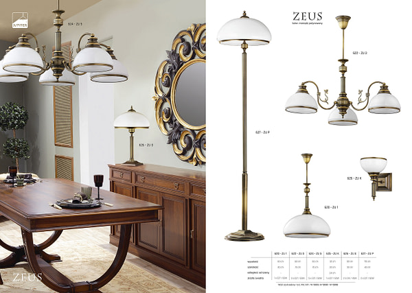 Polgári / klasszikus Zeus ZUG asztali lámpa 2