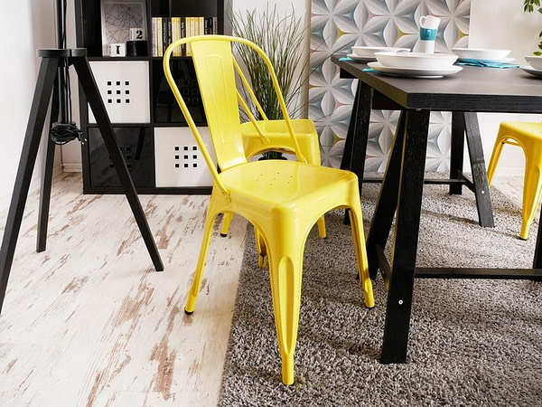 Fém székek ALFREDO 1 szék, sárga 3