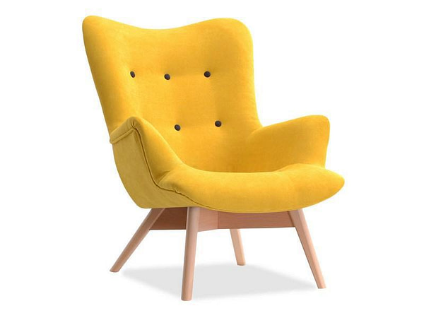 Lori LORI füles fotel, sárga-bükk