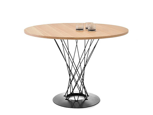 Design asztalok TORNADO köralakú étkezőasztal, kőris-fekete