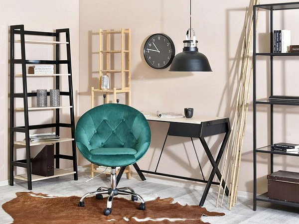 Sala 4 SALA 4 zöld velvet görgős forgófotel 3