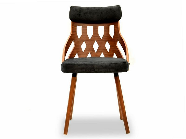 Hajlított székek CRABI szék, dió-vintage fekete 13