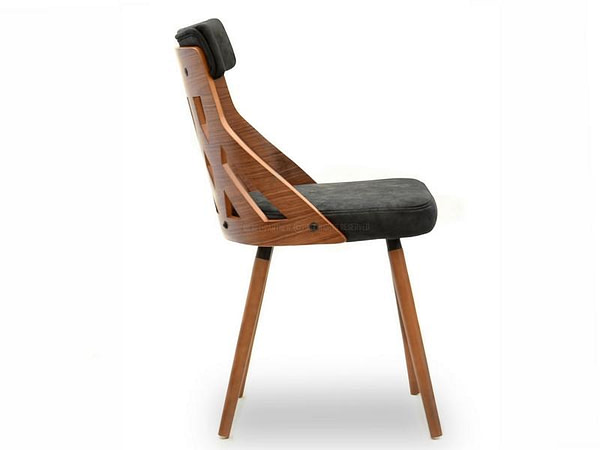 Hajlított székek CRABI szék, dió-vintage fekete 14