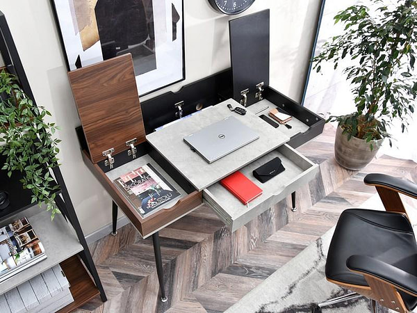 Íróasztalok és polcok BODEN íróasztal, patchwork 2