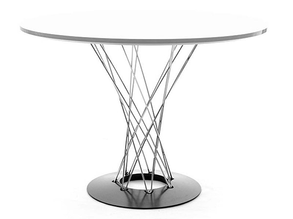 Design asztalok TORNADO köralakú étkezőasztal, fehér-króm