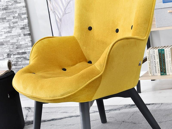 Nuria NURIA steppelt skandináv fotel sárga-fekete 9