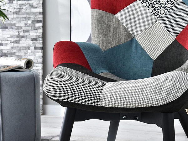 Nuria NURIA steppelt skandináv fotel patchwork 1-fekete 9